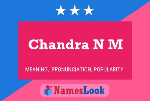 Chandra N M Name Poster