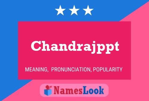 Chandrajppt Name Poster