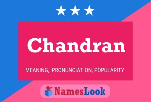 Chandran Name Poster