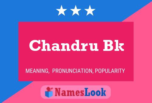 Chandru Bk Name Poster