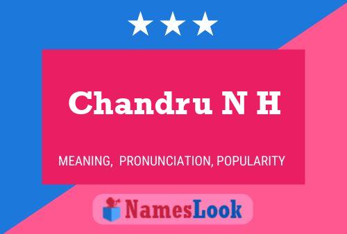 Chandru N H Name Poster