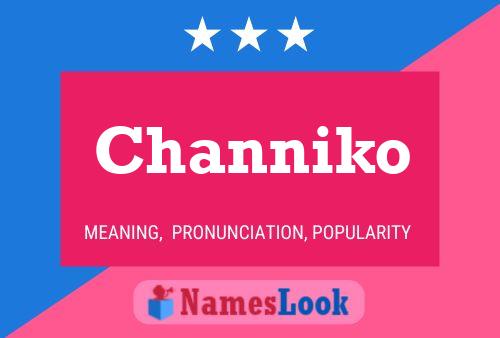 Channiko Name Poster