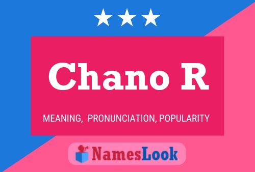 Chano R Name Poster