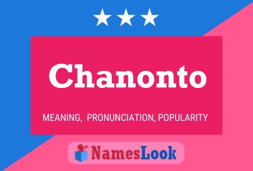 Chanonto Name Poster