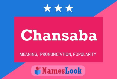 Chansaba Name Poster