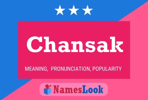 Chansak Name Poster