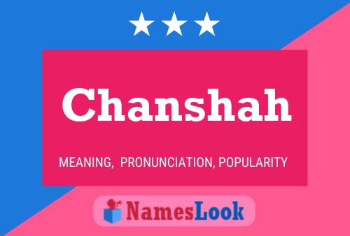 Chanshah Name Poster