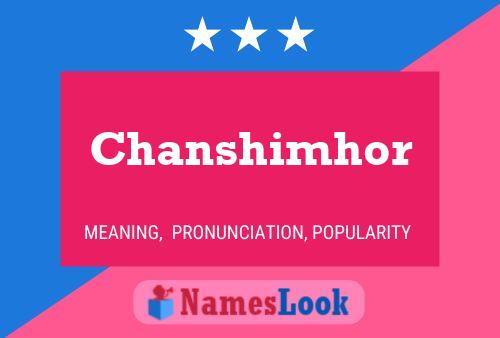 Chanshimhor Name Poster