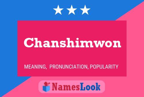 Chanshimwon Name Poster