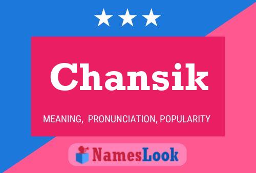 Chansik Name Poster