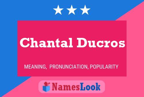 Chantal Ducros Name Poster