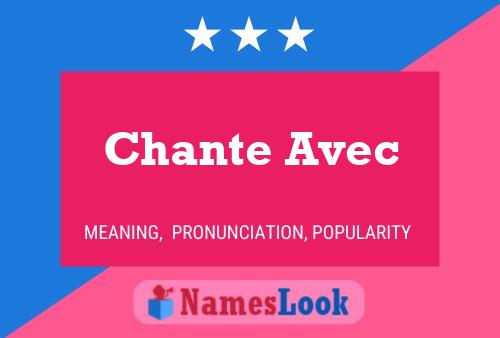 Chante Avec Name Poster