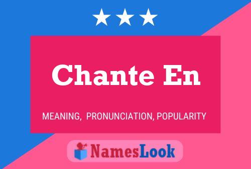 Chante En Name Poster