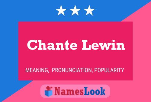 Chante Lewin Name Poster