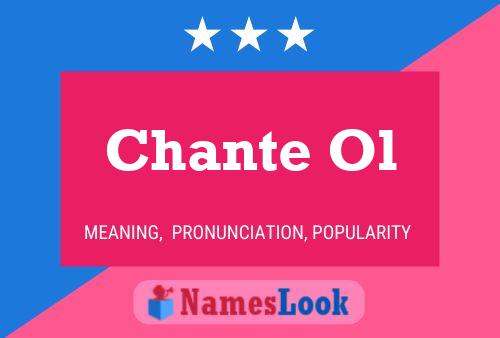 Chante Ol Name Poster