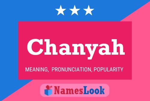 Chanyah Name Poster