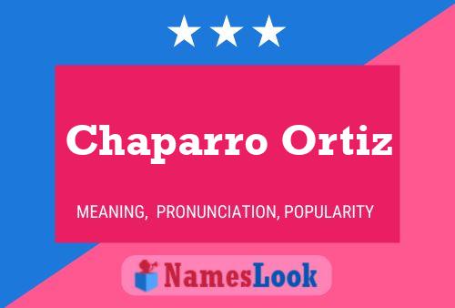 Chaparro Ortiz Name Poster