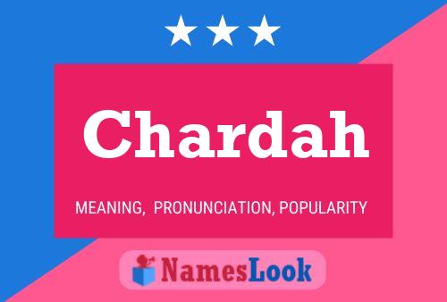 Chardah Name Poster