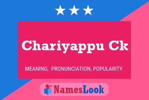 Chariyappu Ck Name Poster