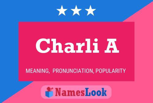 Charli A Name Poster