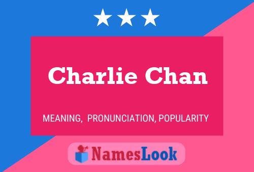 Charlie Chan Name Poster