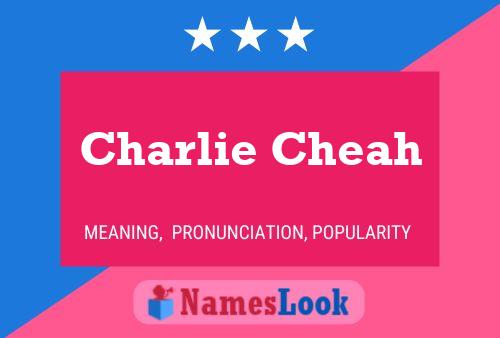 Charlie Cheah Name Poster