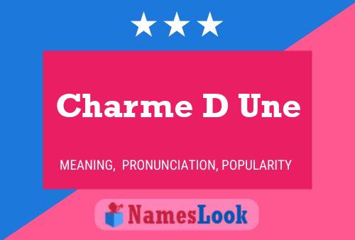 Charme D Une Name Poster