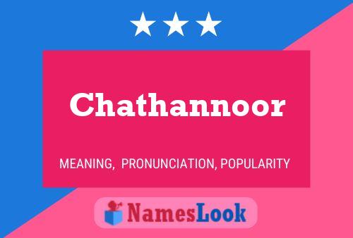 Chathannoor Name Poster