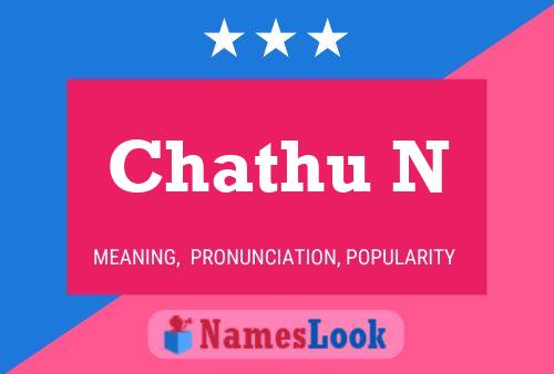 Chathu N Name Poster