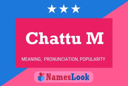 Chattu M Name Poster