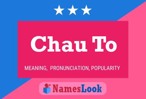 Chau To Name Poster