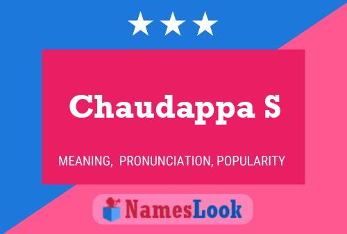 Chaudappa S Name Poster