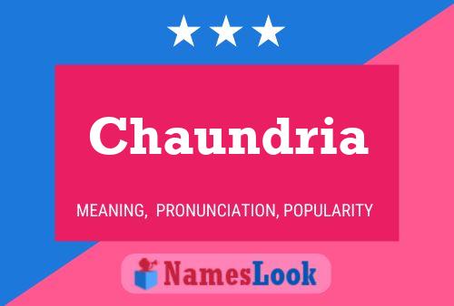 Chaundria Name Poster