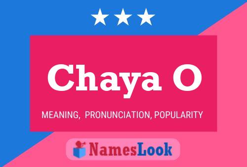 Chaya O Name Poster