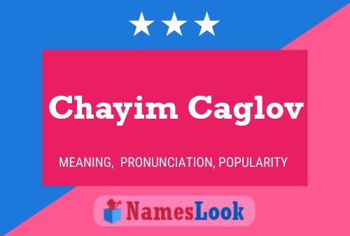 Chayim Caglov Name Poster