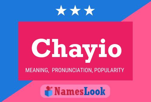 Chayio Name Poster