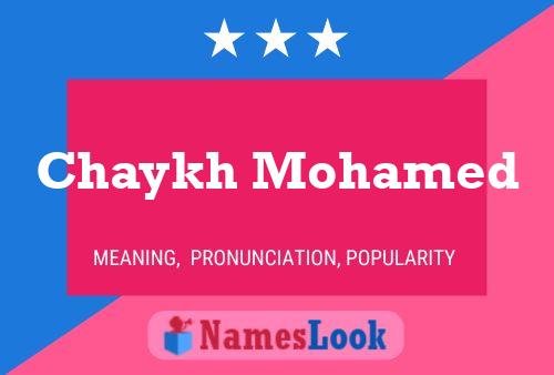 Chaykh Mohamed Name Poster