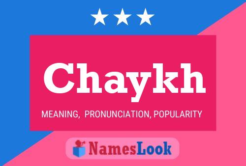 Chaykh Name Poster