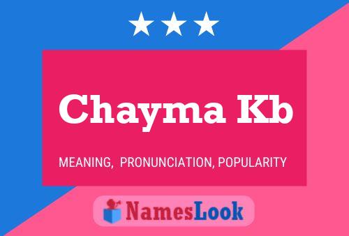 Chayma Kb Name Poster