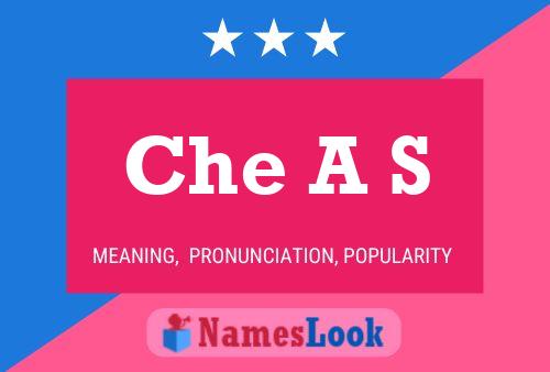 Che A S Name Poster