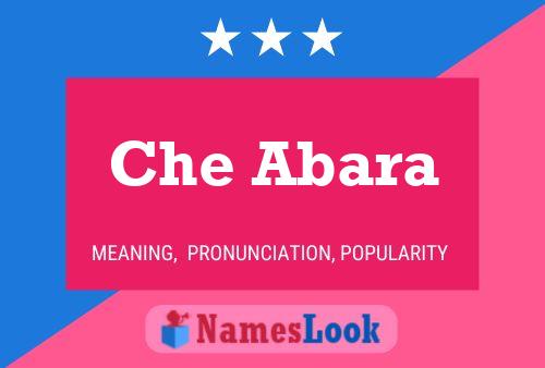 Che Abara Name Poster