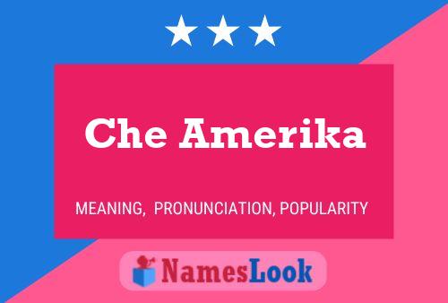 Che Amerika Name Poster