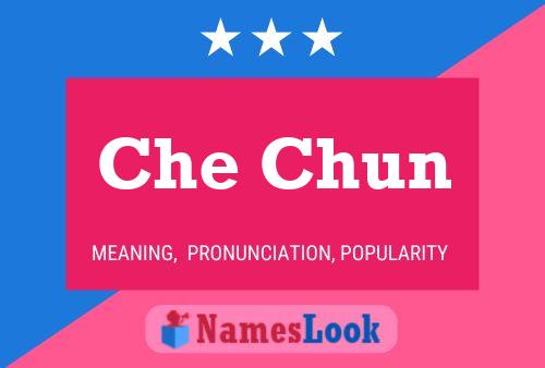 Che Chun Name Poster