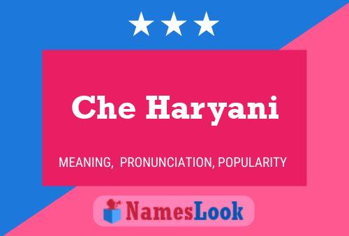 Che Haryani Name Poster