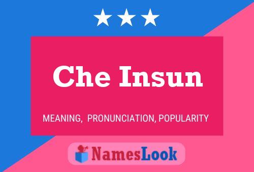 Che Insun Name Poster