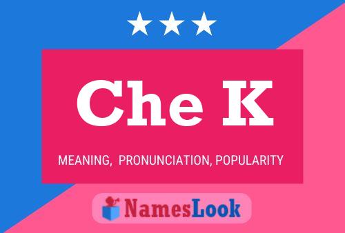 Che K Name Poster