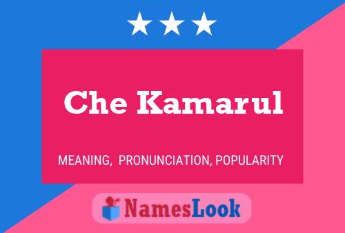 Che Kamarul Name Poster