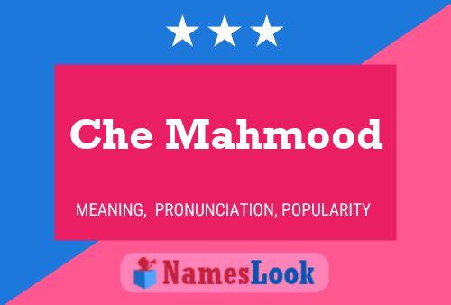 Che Mahmood Name Poster