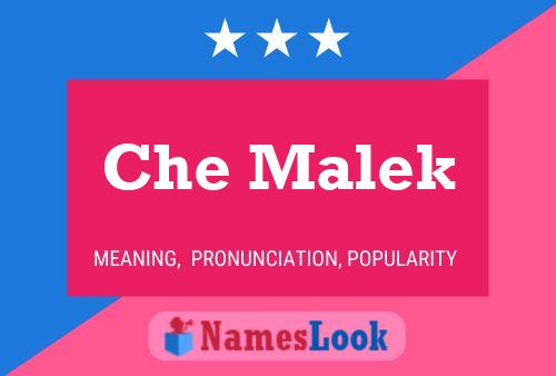 Che Malek Name Poster