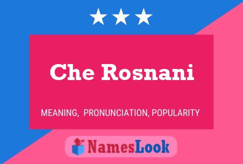 Che Rosnani Name Poster